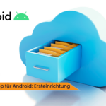 Eine Wolke mit einem Handy daneben und einem Android-Logo.
